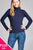 Ladies fashion plus size long sleeve turtle neck fitted rib sweater top