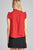 Ladies fashion plus size short ruffle sleeve self tie dot print crepe woven top