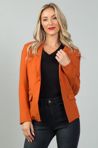Ladies fashion single button blazer