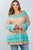 Ladies fashion plus size beige floral lace crochet tunic top