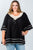 Ladies fashion plus size beige floral lace crochet tunic top