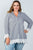 Ladies fashion plus size contrast crochet trim vertical striped top