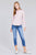 Ladies fashion plus size long sleeve button down stretch shirt
