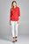 Ladies fashion plus size 3/4 roll up sleeve front pocket detail dot print stretch knit shirts