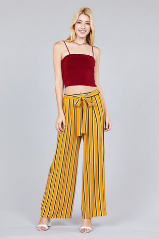 Ladies fashion straight neck crop double layer cami top