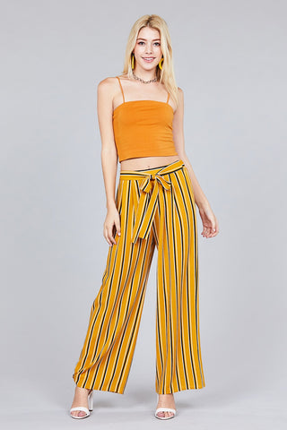 Ladies fashion straight neck crop double layer cami top