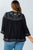 Ladies fashion plus size embroidery flower tassel cardigan