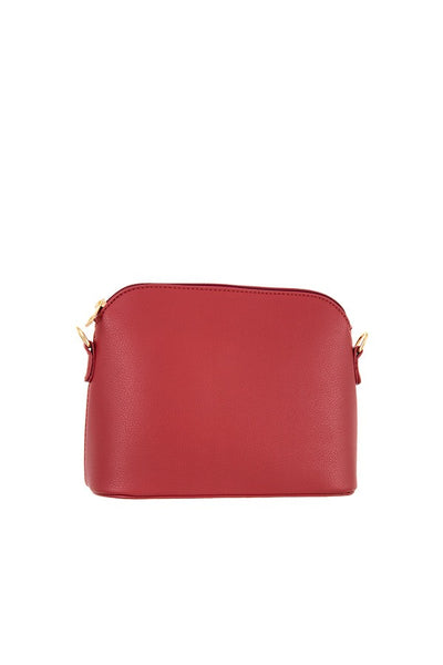 Faux leather dome crossbody bag