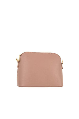 Faux leather dome crossbody bag