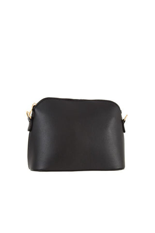 Faux leather dome crossbody bag