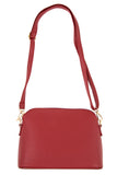 Faux leather dome crossbody bag