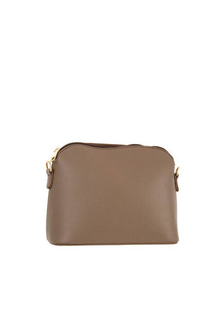Faux leather dome crossbody bag