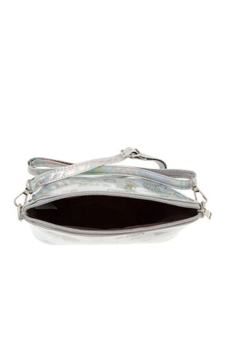 Magical print metallic dome crossbody bag