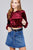Ladies fashion long sleeve hoodie w/drawstring ice velvet crop top