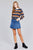 Ladies fashion long sleeve multi striped dty brushed shirts