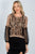 Ladies fashion polka dots ruffle sheer mesh top