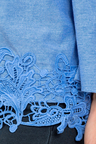 Boho off the shoulder crochet hem top