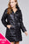 Ladies fashion plus size long sleeve quilted long padding jacket