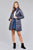Ladies fashion plus size long sleeve quilted long padding jacket