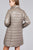 Ladies fashion plus size long sleeve quilted long padding jacket