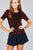 Ladies fashion plus size short sleeve crew neck metalic knit top