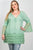 Ladies fashion plus size lace hem v neck tunic top