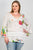 Ladies fashion plus size boho floral mix print lace ruffle hem top