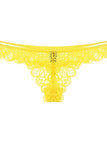 Lace thong with mesh band