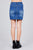 Ladies fashion button down stretch denim mini skirt