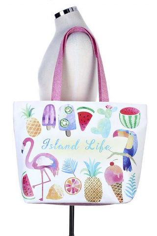 Island life tote bag