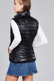 Ladies fashion plus size quilted padding vest