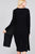 Ladies fashion plus size long sleeve open front side slit midi length brushed waffle cardigan