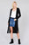 Ladies fashion plus size long sleeve open front side slit midi length brushed waffle cardigan
