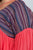 Ladies fashion plus size boho orange tassel tie tribal print top
