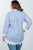 Ladies fashion plus size boho stripe crochet-hem button-up shirt