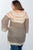 Ladies fashion plus size mocha crochet neckline and hem top