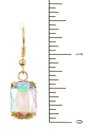 Faceted crystal gem link bib necklace set