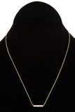 Cz stone bar pendant necklace