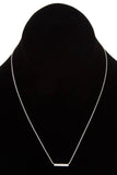 Cz stone bar pendant necklace