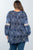 Ladies fashion plus size boho mix print tassel crochet trim top