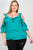 Ladies fashion plus size cold shoulder ruffle zipper o-ring top