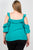 Ladies fashion plus size cold shoulder ruffle zipper o-ring top