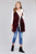 Ladies fashion plus size open front w/hoodie faux fur soft fluffy vest