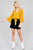 Ladies fashion plus size 3/4 bell sleeve v-neck w/button front tie detail dot printed crinkle gauze woven top