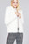 Ladies fashion plus size hoodie side pocket faux fur zip-up jacket
