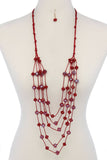 Beaded multi layered necklace