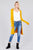 Ladies fashion plus size long sleeve open front side slit tunic length rayon spandex rib cardigan