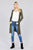 Ladies fashion plus size long sleeve open front side slit tunic length rayon spandex rib cardigan