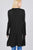 Ladies fashion plus size long sleeve open front side slit tunic length rayon spandex rib cardigan