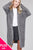 Ladies fashion plus size dolmen sleeve open front w/patch pocket marled sweater cardigan